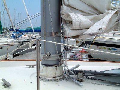 mast at deck pre re-fit