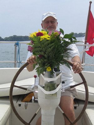 Arthur's flowers in honour of Allen & Judy Ames
