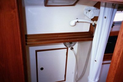 aft door shower & head compartment to port