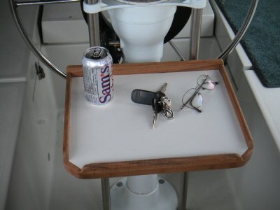 cockpit table, looking aft