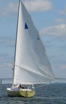 downwind with new sail