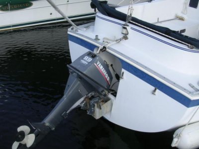 9.9 hp Yamaha on stern