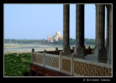 Taj Mahal from fort