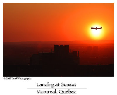 Landing at Sunset ...