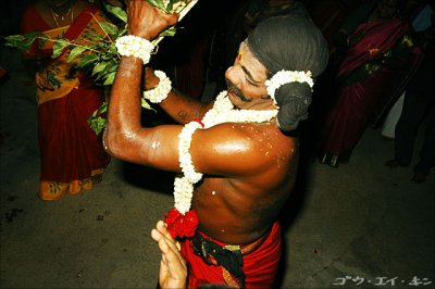 doing the dance around the temple