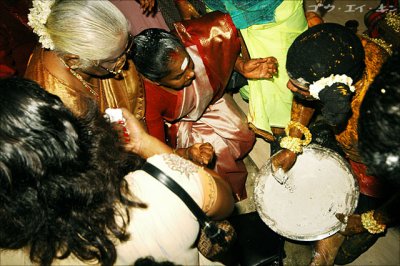 trance dancer giving out blessings on behalf of the gods