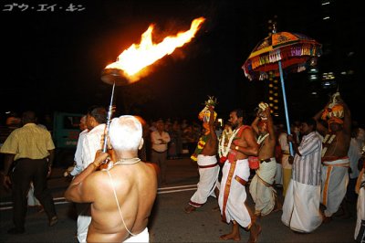 high priest leading the procession