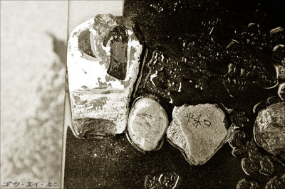 carved stones left by students