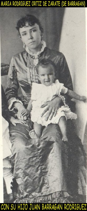 Maria Rdz de Barragan con Juan Barragan (bebe)