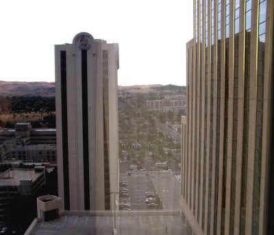 Reno through window in Silver Legacy