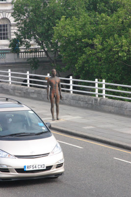 Anthony Gormley Waterloo Bridge Naked Sculpture