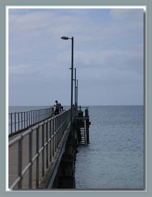 Fishing on the jetty Marion Bay