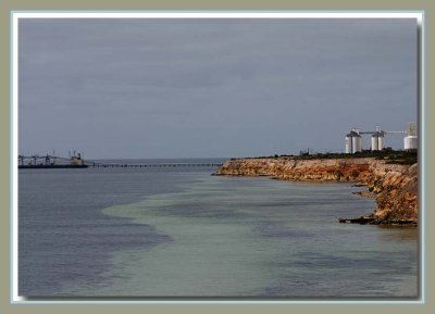 Wool Bay silos and boat