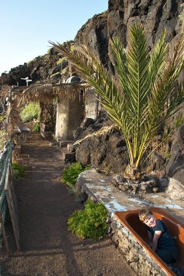 In the past the people of La Palma all lived in caves but this one has been adapted with a bit of modern comfort.