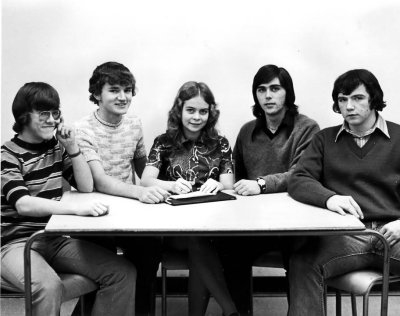 SCS Students Council L-R: John Bauslaugh, John Roxburgh, Diana Johnston, Dave Churchill, and Robbie Kinnear