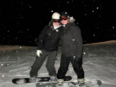 Jackie & Erin Night Boarding 2007 Blue Mountain