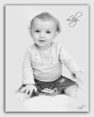 Lily sitting up