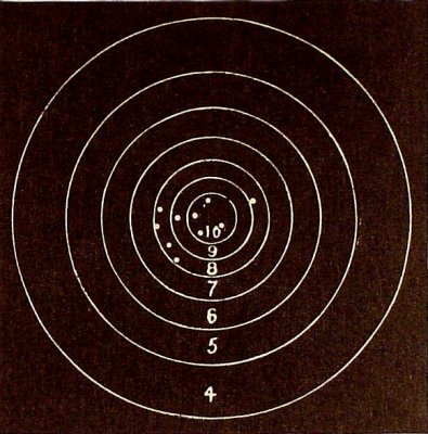 George F. Ellsworth Shot This 200-Yard, Off-Hand Target at Gardner, Mass., March 27, 1886.