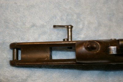 Lever Axis Pin In Position To Allow Barrel To Be Removed