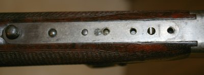 Tang Holes Showing Original Location Of Thumb Piece Hole