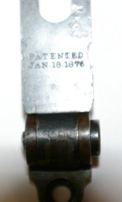 Patent Marking On Tang Sight Staff