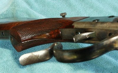 Detail:  Checkered Trigger and Special Contour Lever