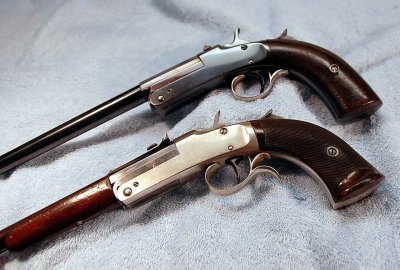 Nickel and Blue Wurfflein Pistols - What little beauties!!