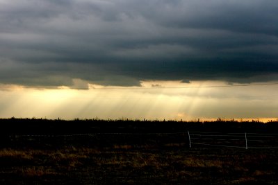 A dark cloud passing over.