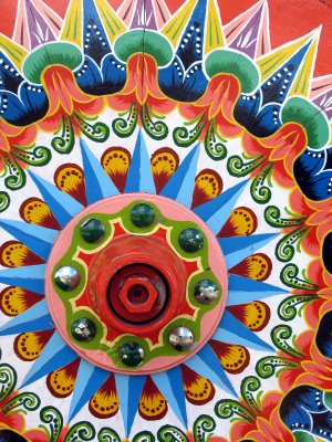 oxcart wheel detail