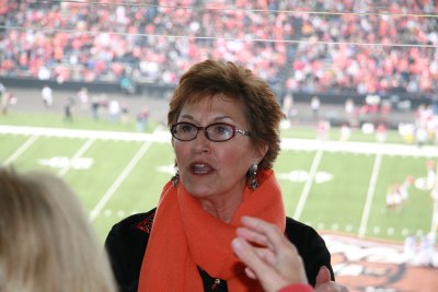 Pat was leading the cheers in our section