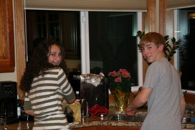 Emma taught Austin a thing or two about dishes