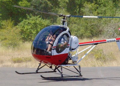 Dan & Kathy touching down in our driveway