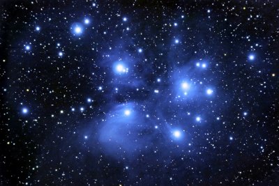 M45  Pleiades Cluster and Nebula