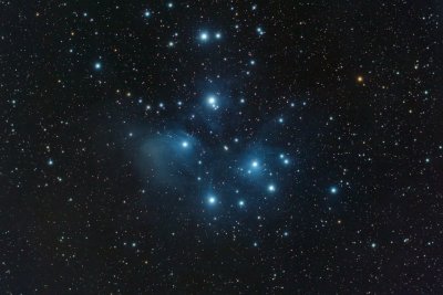 M45 Pleiades Cluster and Nebula