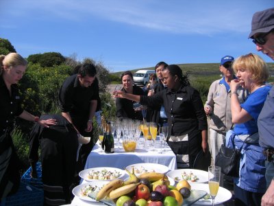 A welcome light snack at Grootbos Private Nature Reserve.