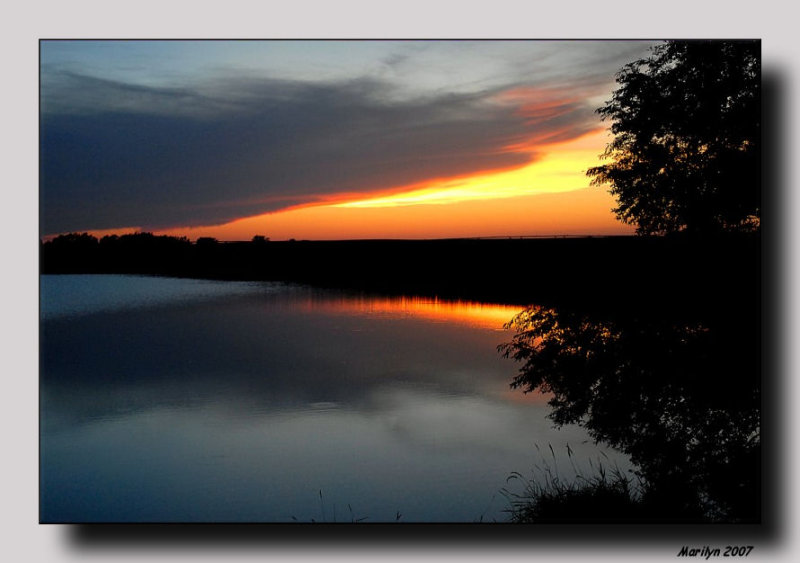 'The sun was down, ...