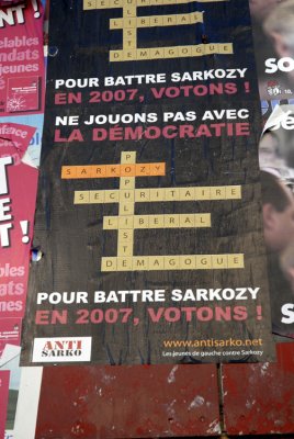 Posters of French Presidential Elections in May 2007