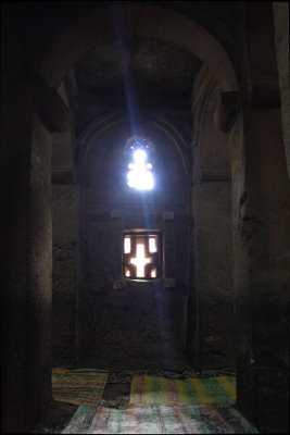 Inside one of the churches