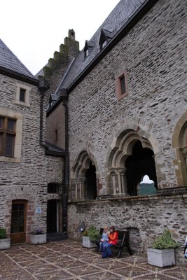 The upper courtyard