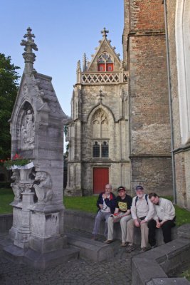 Behind the church