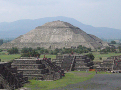 View to the pyramid of the sun