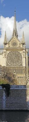 Paris - Notre-Dame - Façade sud depuis le quai de Montebello