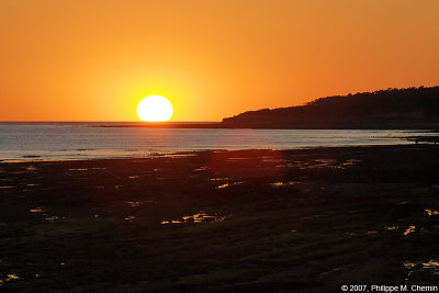 Coucher de soleil depuis le port