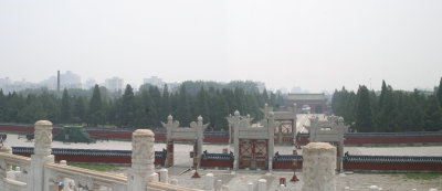 View from the Circular Mound Altar - note the smog