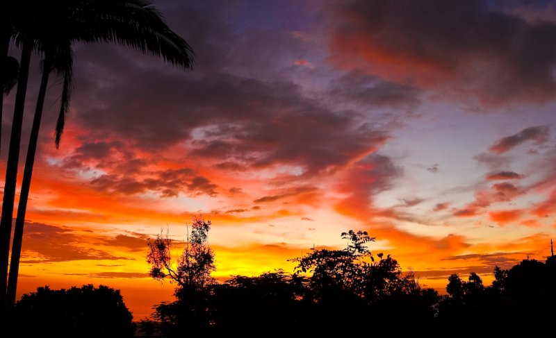 hurricane flossie sunset