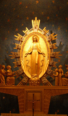 Golden altar at Basilica