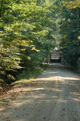 Zacke Cox Covered Bridge in valley