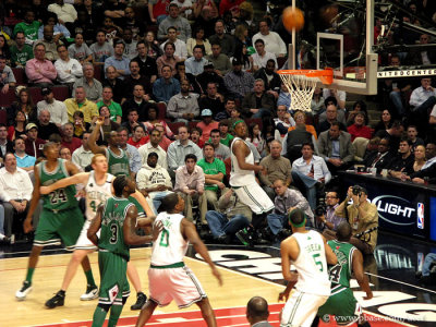 A closer look, so the Bulls was wearing green for the Irish St Patrick's Day!