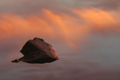 Sunset in a puddle