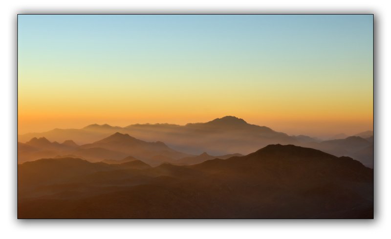Sunrise on Sinai mountain